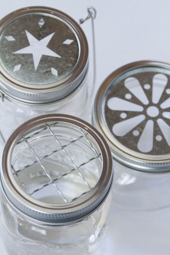 Mason jar の中蓋を替えて便利に