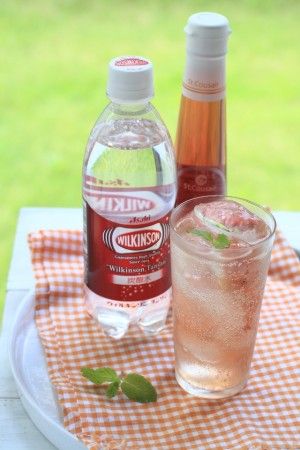 炭酸水で割ります♪