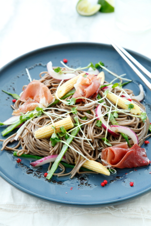 お蕎麦をイタリア風に