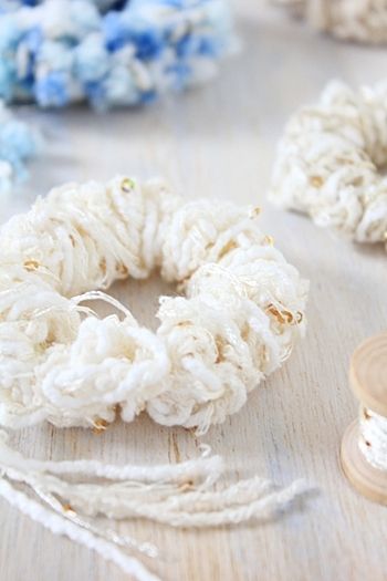 e-fujioka_0822_03 指編みで作るお手軽シュシュ