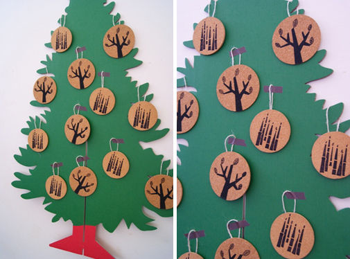 ntsuchiya_1213b_set IKEA/カードボードのツリーをウォールデコに