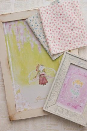 monishi_0403_zai お気に入りのイラストを縁取るファブリックフレーム