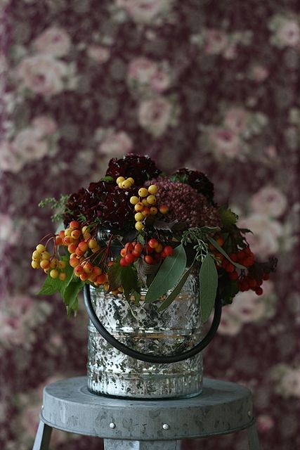 レトロヴィンテージ風に楽しむ♪ 秋の花
