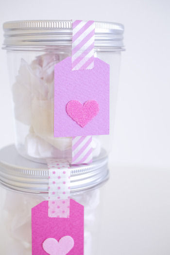 MUJIの容器とお菓子で手作り風バレンタイン