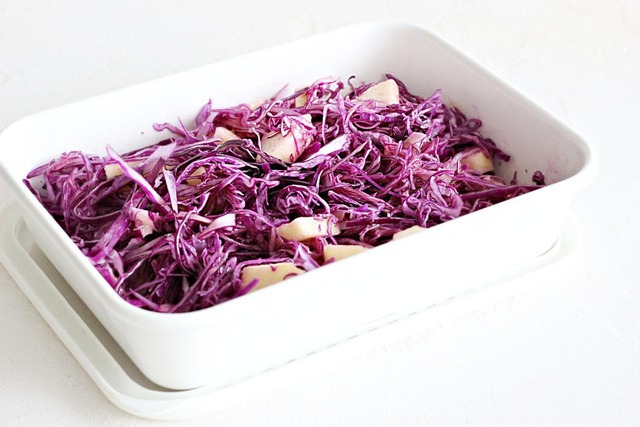 お弁当　常備菜　作り方　レシピ　紫キャベツ　マリネ
