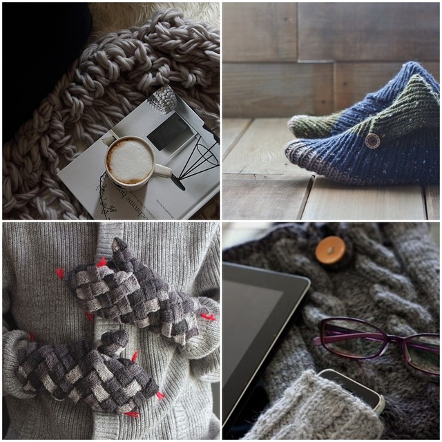 秋に編みたい毛糸小物 4選 ~チャンキーニット&ルームシューズ&手袋&スマホケース~