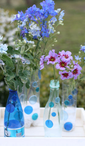 元のペットボトル 花瓶 マスキングテープ 最高の花の画像