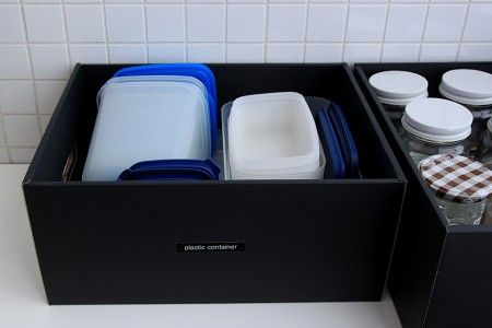 iseto_0116_06 わが家のキッチン棚収納 紙製ボックスの活用