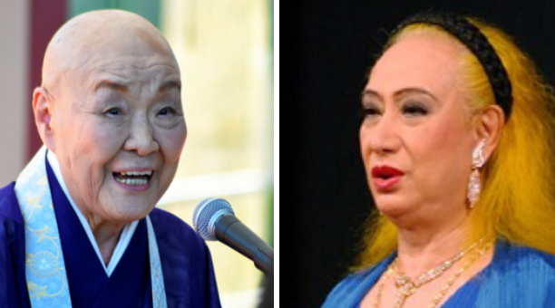 もののけ姫 美輪明宏さん 涙こらえ戦時体験語る 瀬戸内寂聴さんと対談 大日本速報