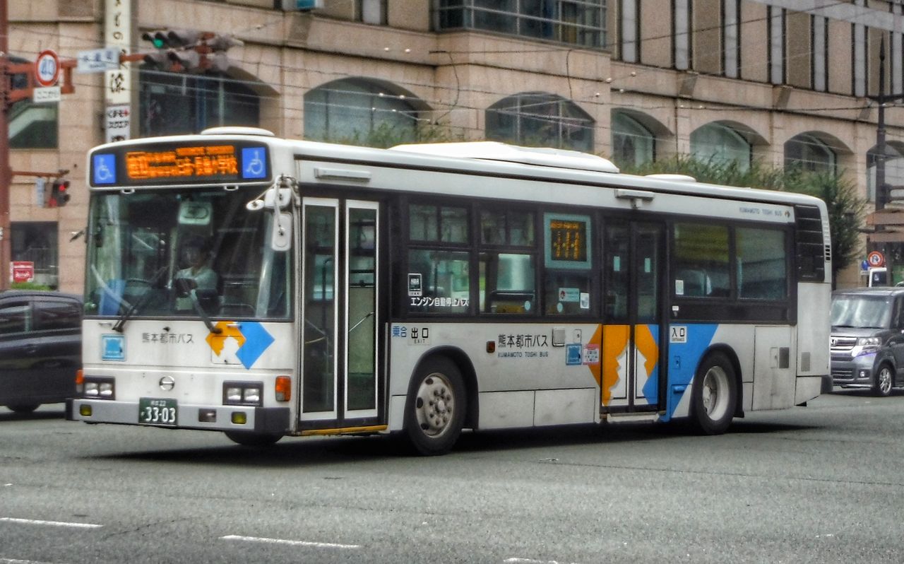 熊本都市バス 熊本22か3303 : 🚌BUS画像館熊本🚏九州産交バス 空港