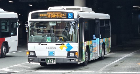 熊本都市バス 熊本200か1769 : 🚌BUS画像館熊本🚏くまモンのIC