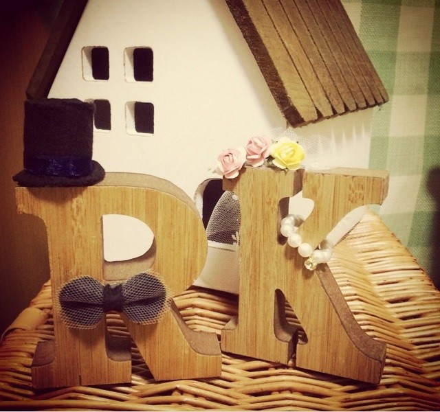イニシャルオブジェ 手作り DIY ウェディング : ウェディング イニシャルオブジェ 手作り DIY ウェディング : ウェディング