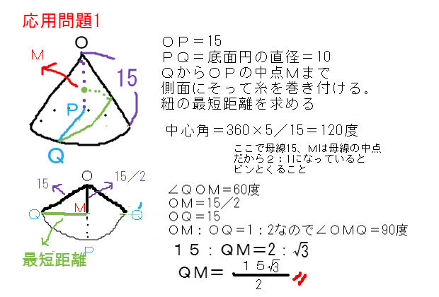 円錐に関する問題への速答 必須知識 中学 数学 理科の復習サイト