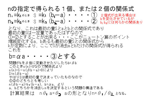 最後に ニュートン算問題の数学的構造 中学数学 理科 寺子屋塾の復習サイト