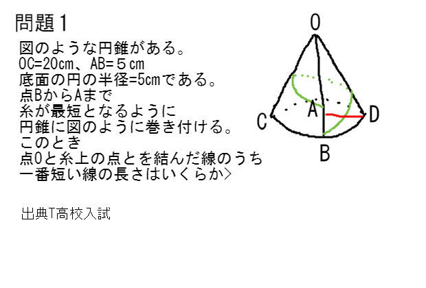 円錐と紐の難問 入試3題 制限各問3分 中学 数学 理科の復習サイト 円錐と紐の難問 入試3題 制限各問3分 中学 数学 理科の復習サイト