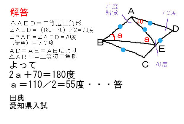 図形問題の徹底演習 ひし形の問題 中学 数学 理科の復習サイト