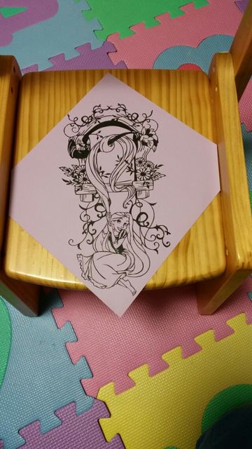 ラプンツェルの切り絵 切り絵作家になるために図案の本 無料の練習用型紙で日々修行中 ラプンツェルの切り絵 切り絵作家になるために図案の本 無料の練習用型紙で日々修行中