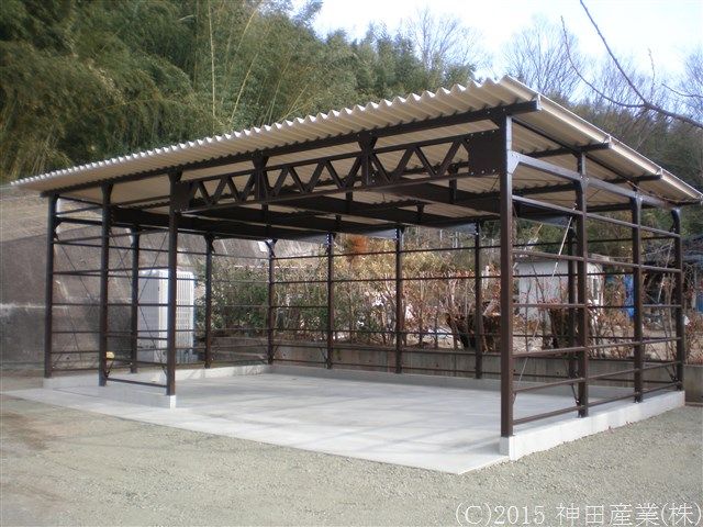 鉄骨倉庫兼ガレージ 神田産業ブログ 鉄骨倉庫兼ガレージ 神田産業ブログ
