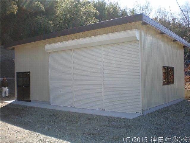鉄骨倉庫兼ガレージ 神田産業ブログ