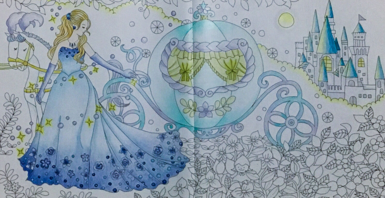 ダイソーの塗り絵 その後 シンデレラ 私にまつわるエトセトラ 何でも一度はやってみたい