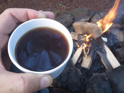 コーヒー　たき火