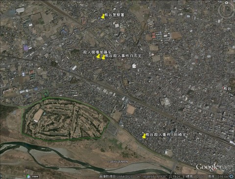 熊谷殺人事件地図