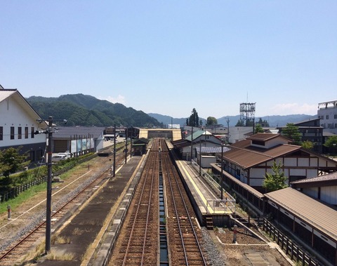 君の名は。飛騨古川駅ホーム