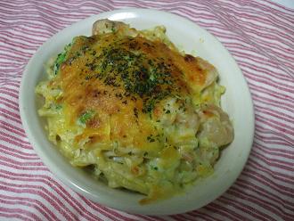 レンジでクリームグラタン