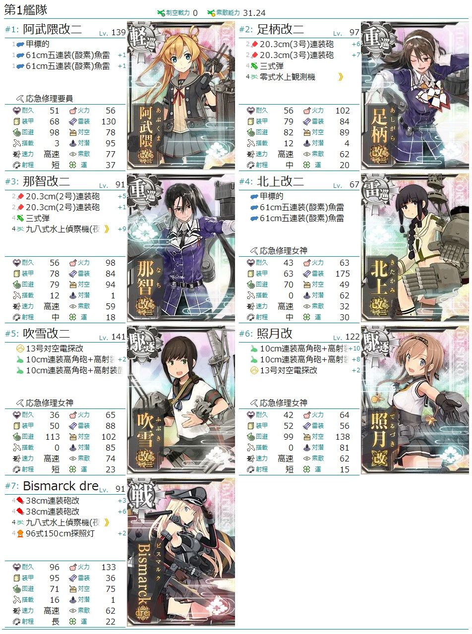 艦これ日誌re123 レイテ沖後編06 恐怖の空襲 E6 てとらん艦隊奮戦記