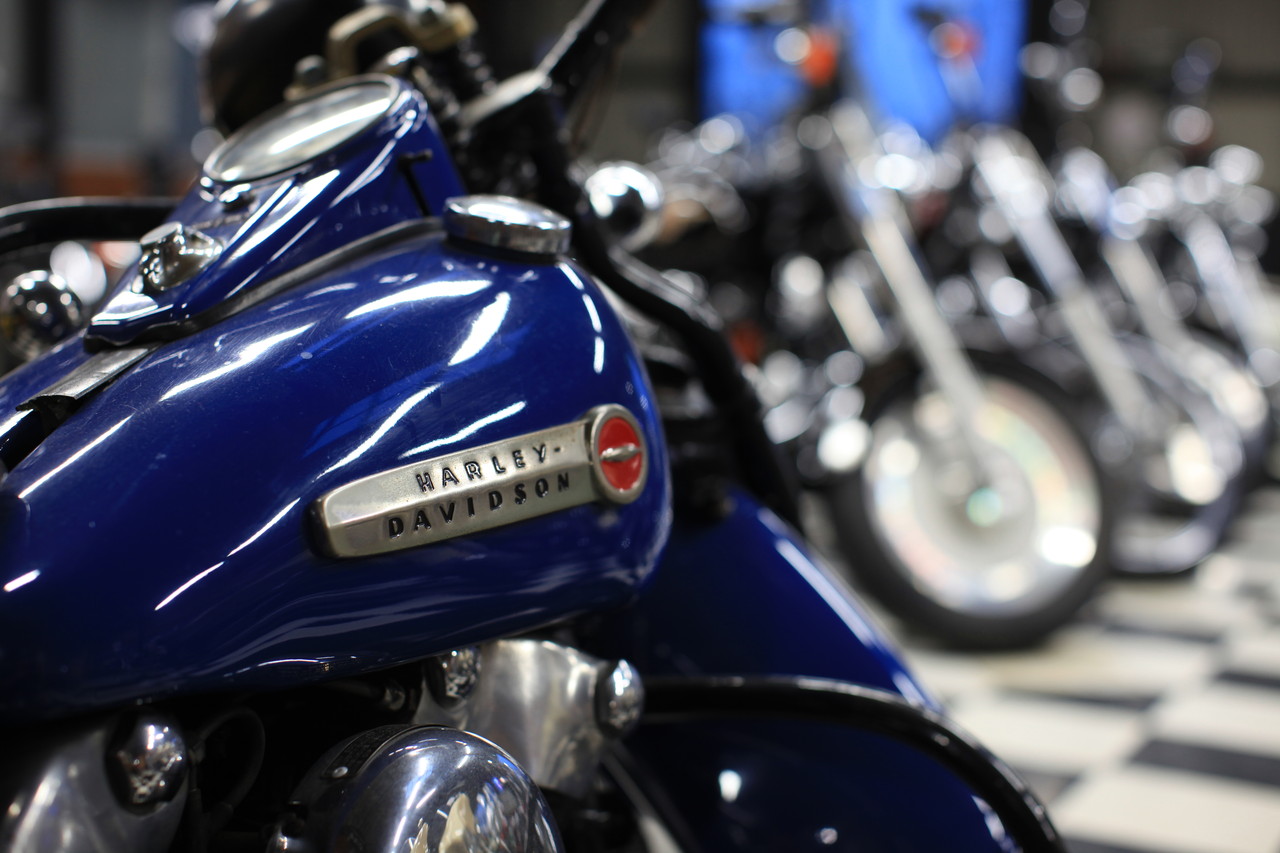 Harley-Davidson タンク 青ショベルで使用