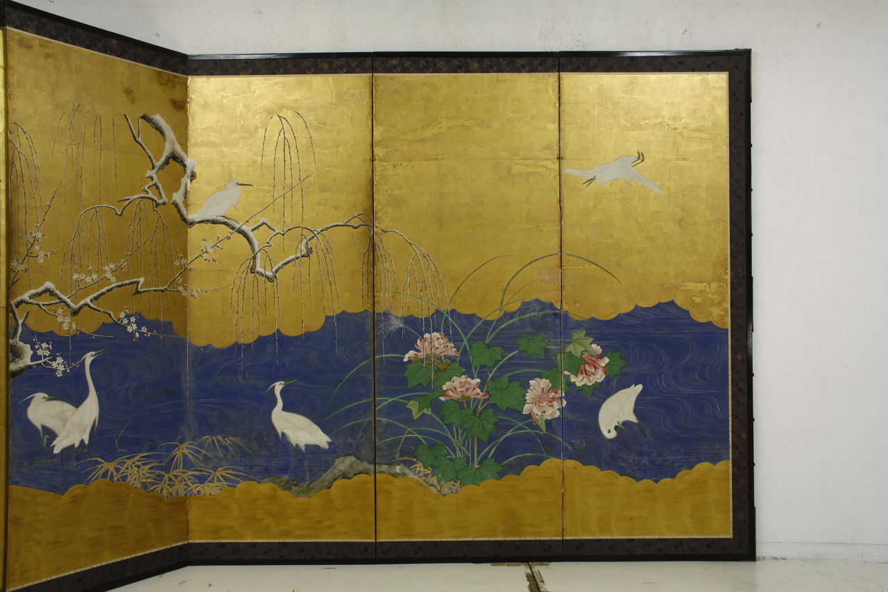 写実画　風景画　肉筆画 Yahoo!オークション - ♯ 肉筆 青木繁 柳川風景 油彩 風景画 F6