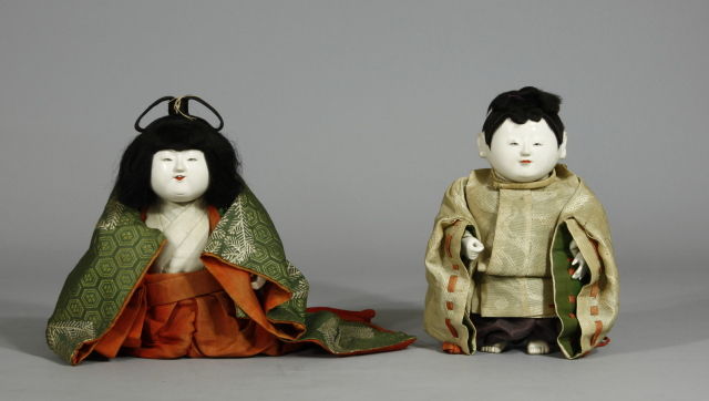 御所人形 一対 : 骨董・古美術品オークション 古裂會 ＜今日の逸品＞