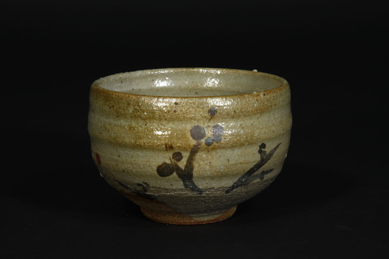 ♥唐津　天目　茶碗　在印　歌　骨董　古玩 aogaratsubowl1.jpg