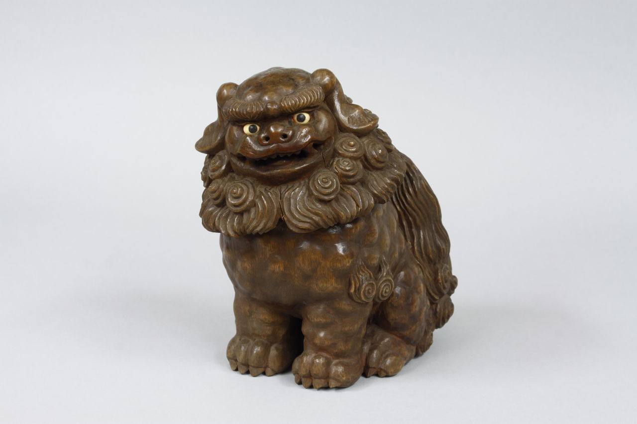 獅子形陶器 中型 淡い緑色 青磁 香炉 古美術品 骨董 中国 獅子形陶器