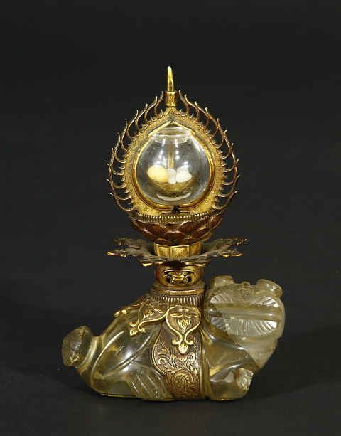 獅子座火焔宝珠形舎利容器 鎌倉時代 佛教美術オークション出品 獅子座火焔宝珠形舎利容器 鎌倉時代 佛教美術オークション出品
