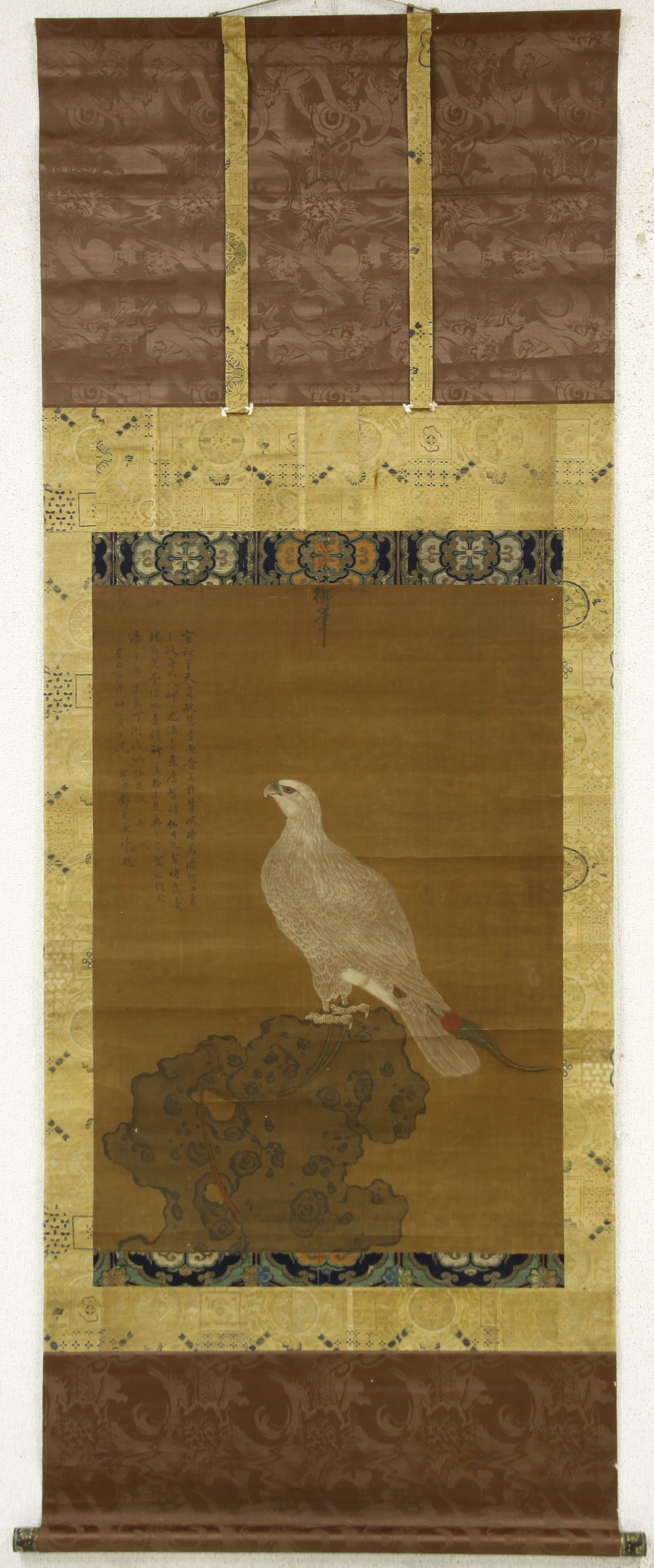 宣和御筆 白鷹画賛幅 : 骨董・古美術品オークション 古裂會 宣和御筆 白鷹画賛幅 : 骨董・古美術品オークション 古裂會