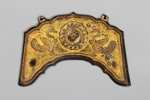 金銅孔雀文磬 オークション出品作品 : 骨董・古美術品 金銅孔雀文磬 オークション出品作品 : 骨董・古美術品