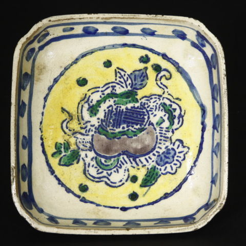 古裂會 入札オークション カタログ 焼物 陶器 磁器 中国美術 古美術 骨董品 京阿蘭陀四方皿 六 : 骨董・古美術品オークション 古裂會 <今日