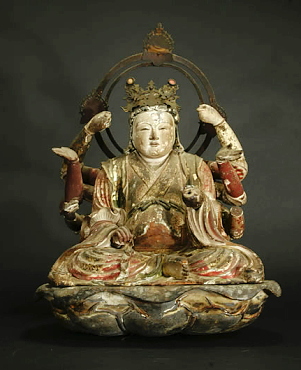 02-03:木彫弁財天坐像 : 骨董・古美術品オークション 古裂會 02-03:木彫弁財天坐像 : 骨董・古美術品オークション 古裂會