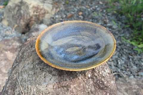 松灰釉皿