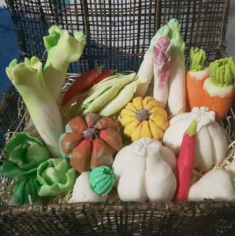 せっけん粘土 野菜の盛りかご Chocolate Ghost House せっけん粘土 野菜の盛りかご Chocolate Ghost House
