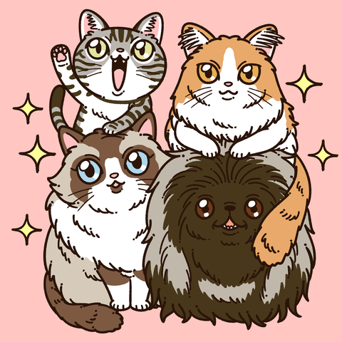 ネコちゃんイラストのご依頼(アイコン)