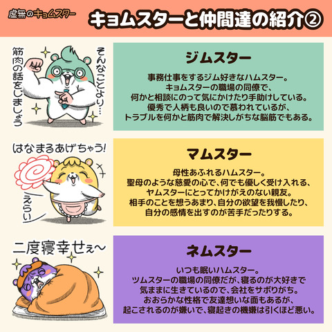 キョムスターのキャラクター紹介2