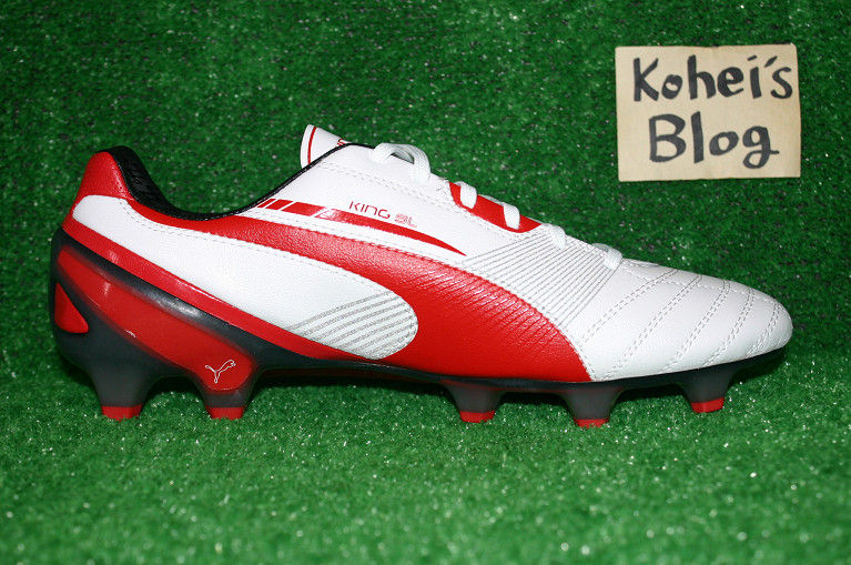Puma King SL 1 Finale FG White/Red/Blue US 10 leather soccer