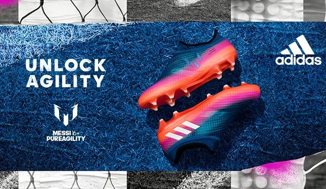 メッシ 16+ ピュアアジリティーFG/AG（レッド/ホワイト） adidas アディダス メッシ 16+ ピュアアジリティー FG/AG(レッド