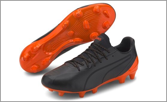 Puma King サッカーシューズ スパイク ブラック/オレンジ PUMA KING サッカーシューズ 黒/オレンジ