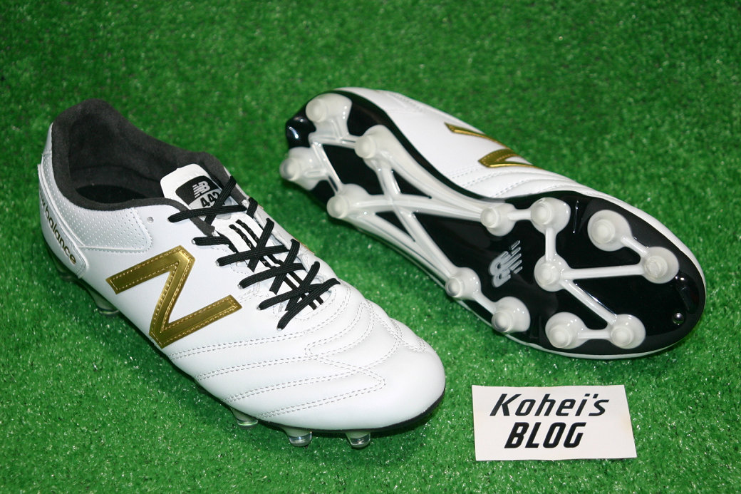 ニューバランス 442 PRO HG【機能性】 ウィズ2E (白黒金カラー