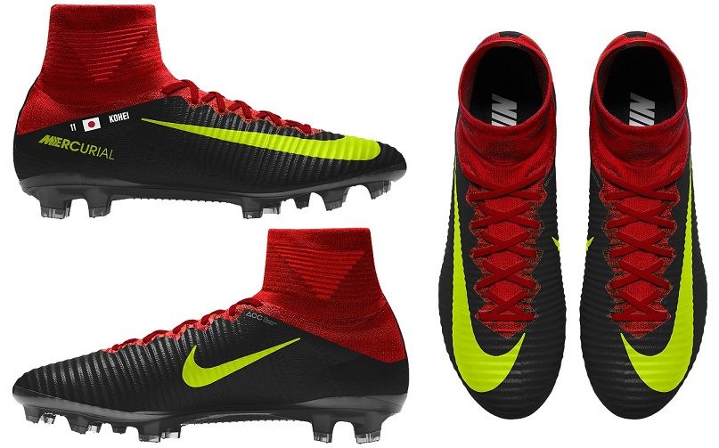 フライニット 青&赤】 NIKEiD マーキュリアルスーパーフライV