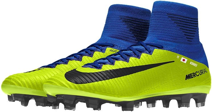 フライニット 青&赤】 NIKEiD マーキュリアルスーパーフライV