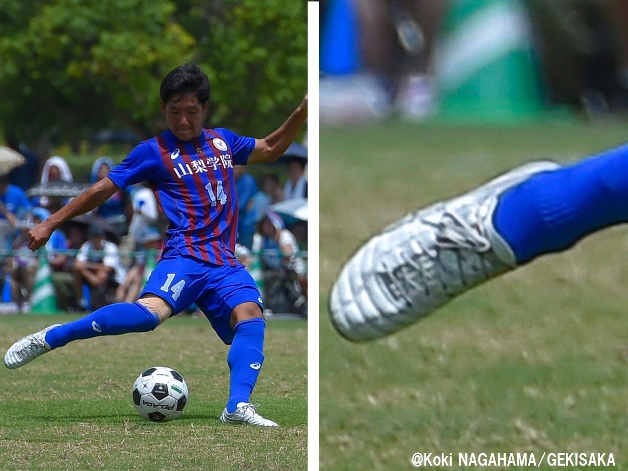 全国高校総体2018】 山梨学院高校 登録メンバー全17名の着用サッカー